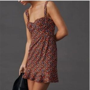 Hutch Ditsy Floral Corset Hipster Hippie Art Boho Peasant Chic Hip Mini Dress